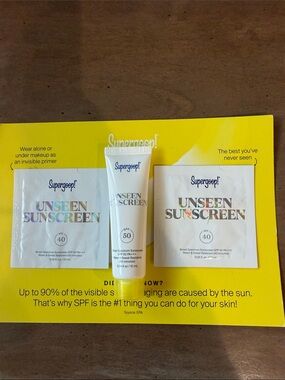 New! Bundle of Supergoop Unseen Sunscreen minis/travel size